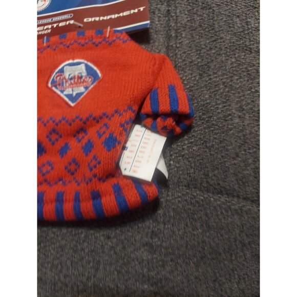 Phillies Sports Team Doll Teddy Sweater Decor Collection 5 3/4" x 8" + Hanger B2 - Picture 4 of 9